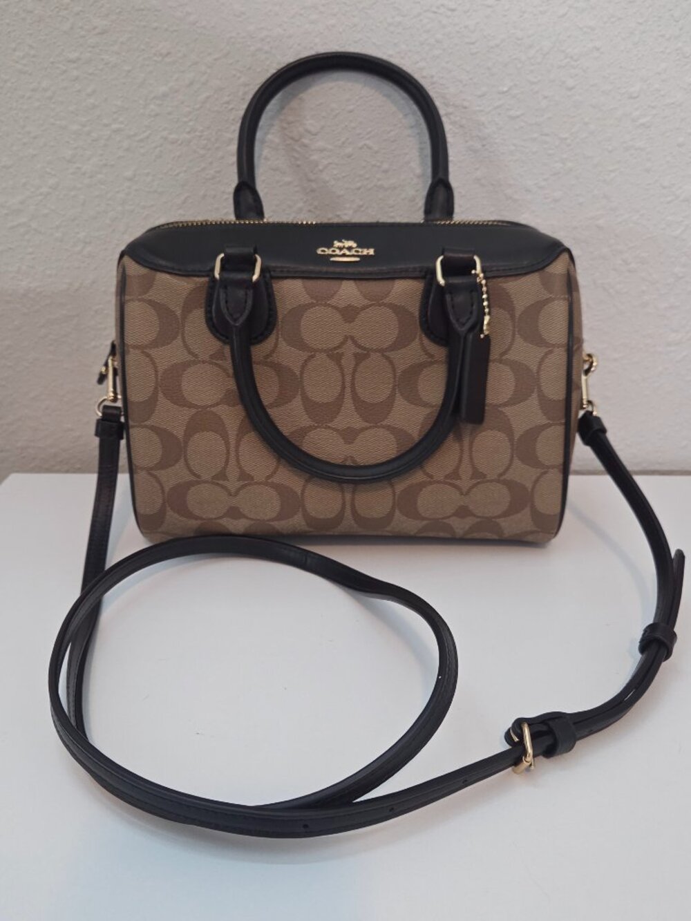 Coach Mini Bennett Satchel Crossbody Signature Canvas